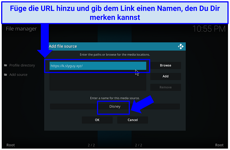 Ein Screenshot, der zeigt, wo Sie externe Kodi-Repositories finden, nachdem Sie sie installiert haben