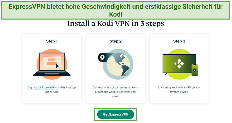 Ein Screenshot, der zeigt, wie Sie ExpressVPN mit Kodi-Add-on in 3 Schritten verwenden können