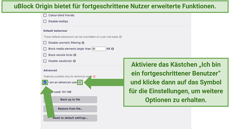 Screenshot showing how to toggle your filters in AdGuard