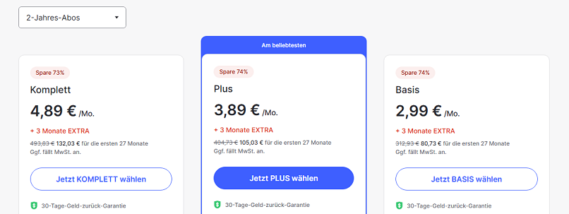 Screenshot of NordVPN's deal