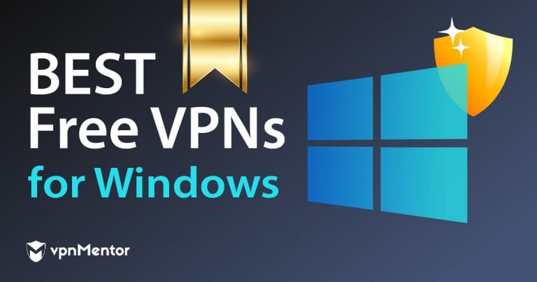 image with the windows logo and text presenting the best VPNs for Windows