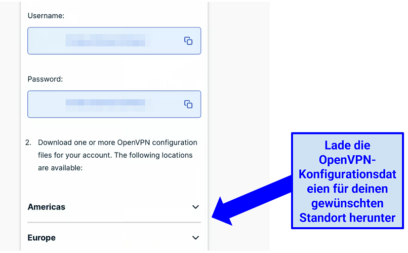 Image showing how to download ExpressVPN's OpenVPN configuration files