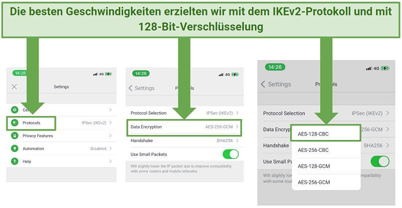 A screenshot showing PIA's app settings page.