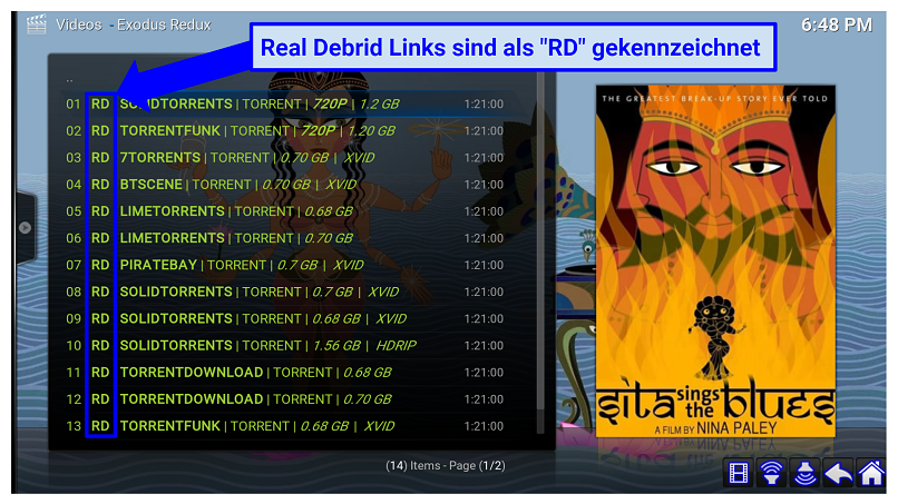 Graphic showing Real Debrid links