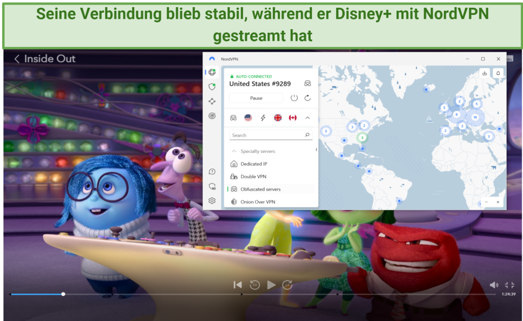 Watching Disney+ with NordVPN