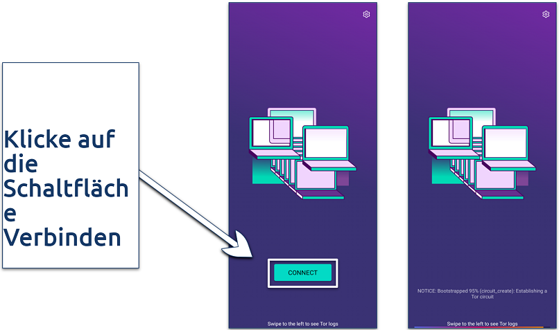 Screenshot of the Tor Browser Connect page