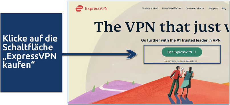 A screenshot showing the ExpressVPN's account registration page