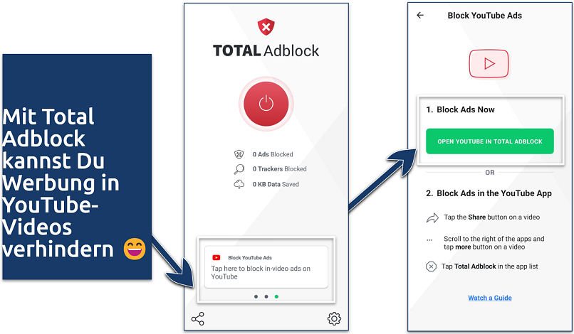 Screenshot of the Total Adblock app