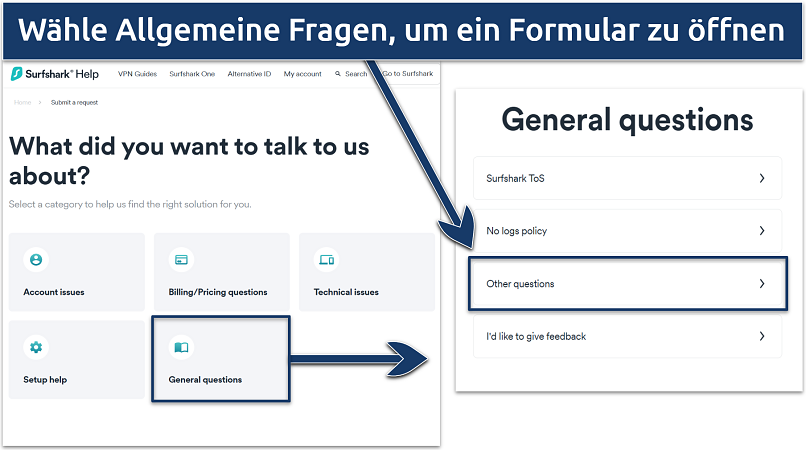 Screenshots, die zeigen, wie man ein Antragsformular öffnet